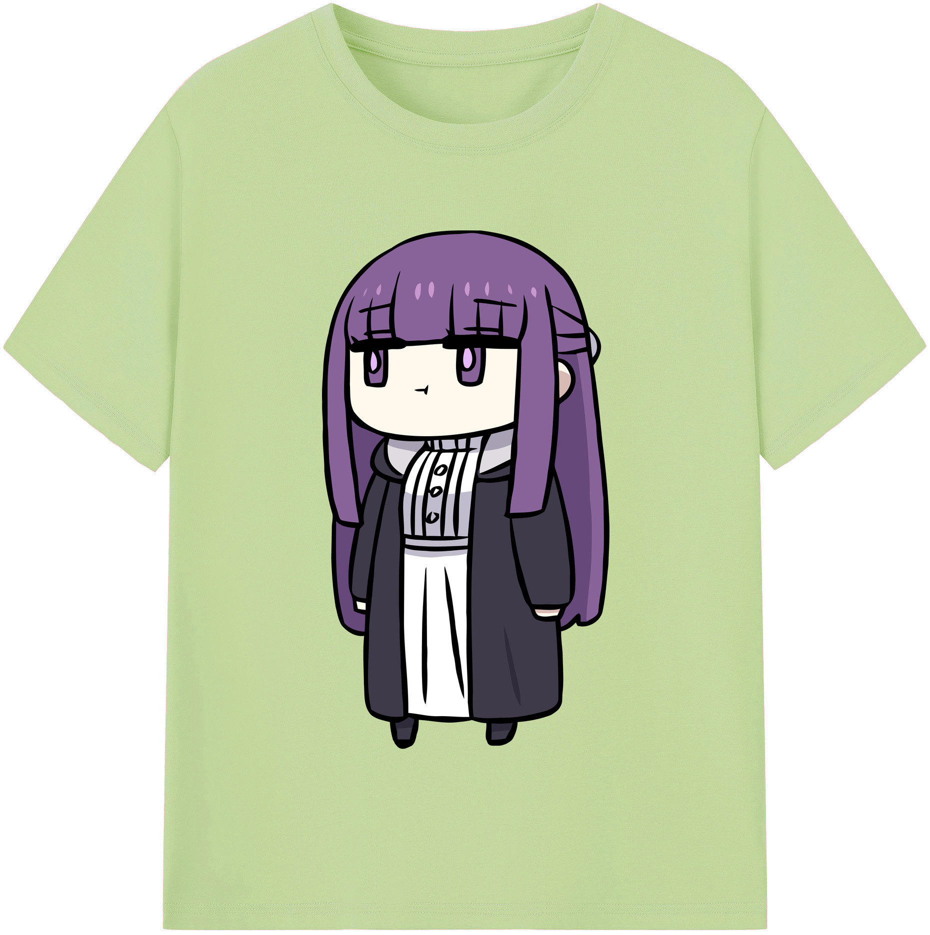 （画像用） 葬送のフリーレン Frieren 綿100％半袖Tシャツ（フロントプリント）